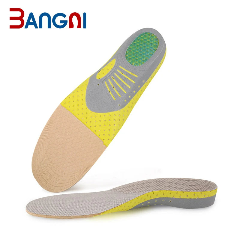 Yellow Arch Support Health Sole Pad Shock Absorbing EVA Sport Insoles