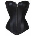 Shapewear Foreign Trade Palace Corset Waist Punk Shapewear Belly Control Imitation Leather Zipper Underwear
