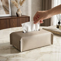 Custom New Luxury Pu Leather Hotel Car Tissue Paper Box Cover Holder for Restaurant