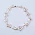 Zhuji AA Grade Irregular Claw Shape White Natural Freshwater Pearl Trendy Handmade Jewelry Necklace