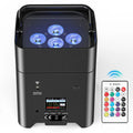 U`King Wireless Battery Remote Control WiFi Par Light Wash Light 6X18W RGBWA+UV 6in1 Par Upight for Wedding Stage