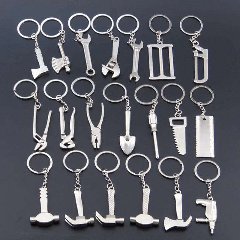 Fashion Novelty Mini Shovel Keychains Metal Spade Keyrings for Promotion Tool Key Chains Keyfob 3D Shovel Metal