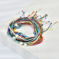 Fashion Jewelry Rainbow Colorful Glass Seed Bead Men's Heart Charm Geometric Bohemian Anniversary Simple Thin Dainty Bracelet