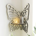 Wooden Butterfly Corner Shelf Creative Shelf Wall Decorations Candle Holders for Home Decor