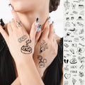Wholesale Semi-Permanent Cartoon Body Art Tattoo Stickers Waterproof Luxury Body Arm Hand Foot Makeup Fake Temporary Tattoo