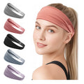 Wholesale Unisex Custom Logo Highly Stretchable Breathable Fitness Running Sports Headband Moisture Wicking Workout Sweatbands