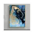 Blue Sea Abstract Oil Paintings Wall Decor Modern Dark Blue Color Flow Art Oil Painting on Canvas Posters and Prints Art Pic