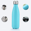Watersy Thermos 500ml Thermos Double Walled 18/8 Stainless Steel Mug Vacuum Flask for Cold Drinking