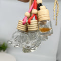 In Stock Aluminum 5ml Ornament Car Hanging Perfume Bottle Diffuser air Freshener Fragrance Empty Glass square Bottle