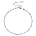 1.5mm/2.3mm/ 5.6 mm Flat Round Snake Chain Necklace Herringbone Necklace Black Choker Necklaces for Women Gifts Jewelry