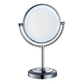 Modern Desktop Bathroom Mirror Chrome Plated Telescopic Rotating 3X Magnifying Double Sided High Clear Reflection 1 Year