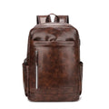 Reinforced Large Capacity Business Smart Anti Theft Leather Laptop Backpack Bag with Usb