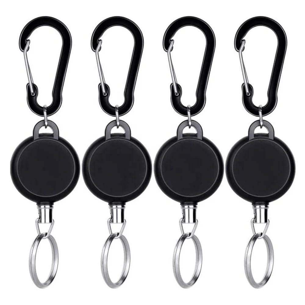 Hot Sale Plastic ABS Keychain Badge Reel Card Retractable Key Chain Badge Reel Holder YOYO ID Card