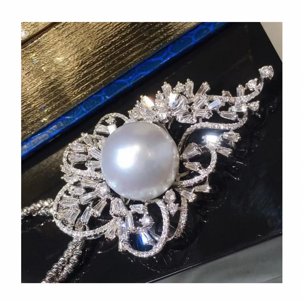 P1604 11-12mm DIY Natural  Freshwater Pearl Charm Pendant Necklace Accessory 925 Sterling Silver Jewelry for Women Without Chain