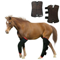 Equine LED Light Grow Therapy Boots for Horse Front and Hind Legs LED Infrared Pulse Wraps for Injury Recovery and Pain Relief