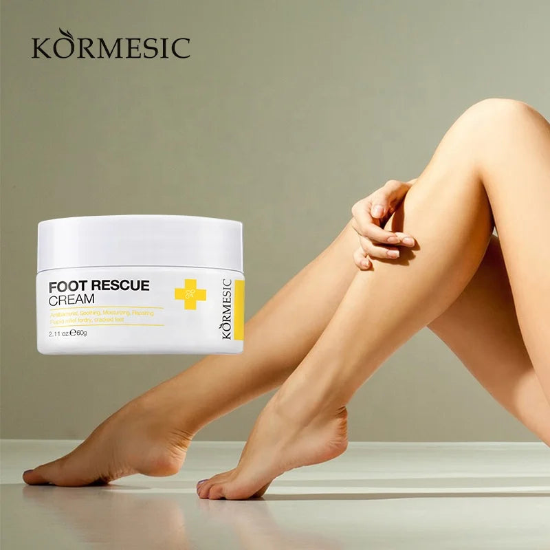 Private Label KORMESIC Foot Rescue Cream Soothing Moisturizing Repairing Rapid Cracked Foot