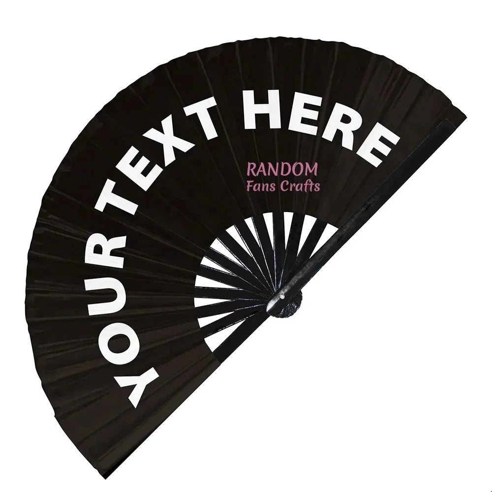 New Promotion Cheap Custom Painted Logo Large Folding Bamboo Handheld Classic European Style Advertising Music Hand Fan