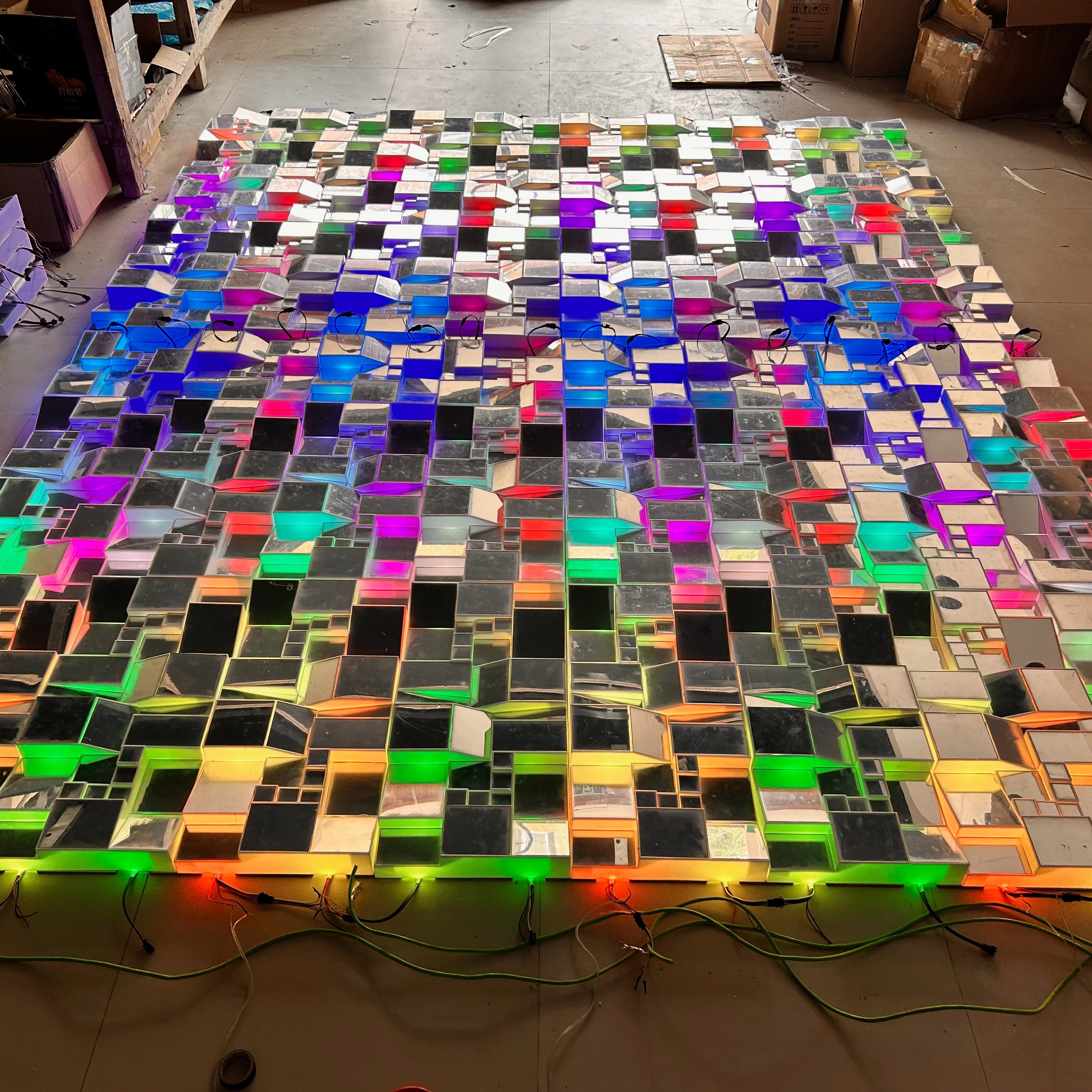 DMX Self-Propelled Disco Lights + Wall Washer + Handmade Mirrors: Event Decor Must-Haves