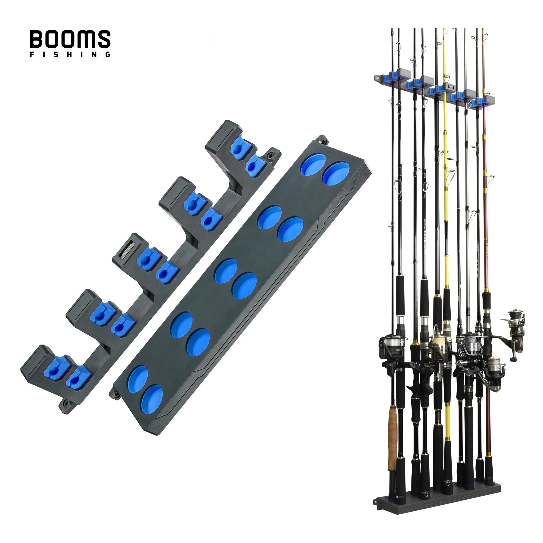 Booms Fishing WV4 Ceilings Vertical Fishing Rod Racks Plastic Wall Mount Fishing Rod Racks