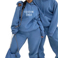 Fashion Wholesale Plus Size Women's Unisex Tracksuit Sportswear Custom Logo Thick Cotton 2 Piece Sets for Women