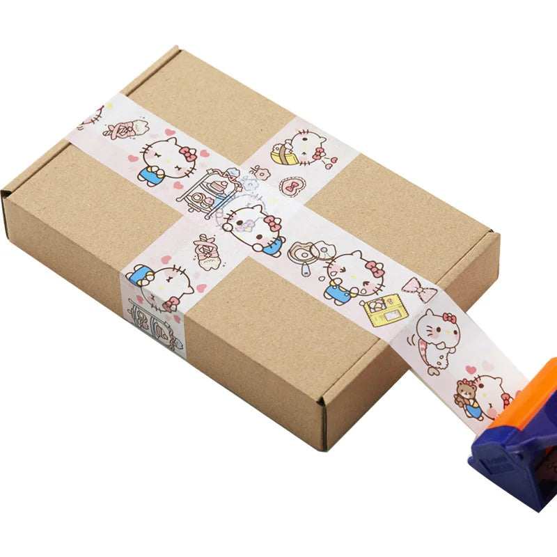 Hot Sales Cute Cat Personality Cartoon Waterproof Acrylic BOPP Sealing Tape 45mm Heavy Duty Carton Packaging Water Activated Hot