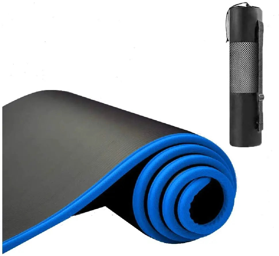 Yoga Pilates Mat 10mm Thicker NBR Exercise Mat with Strap
