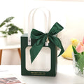 CSMD Chinese Manufacturers Present Paper Packaging Retails clear Window Wedding Favors Creative Green Promotion Bag for Gift