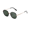 Men's Trendy Polarized Sunglasses with Unique Shape Classic Colorful Metal Frame Gold or Silver Lenses Made of Tac Material