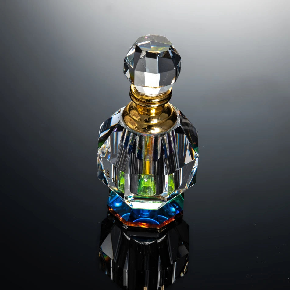 Small Luxury K9 Crystal Perfume Bottles Custom Logo Empty Circle Design New Premium Unique Bridge Crafted Other Crystals