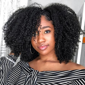 Wholesale 100% Brazilian Hair Short Machine Made Wig Afro Kinky Curly Wig Natural Color Virgin Human Hair Wigs for Black Women