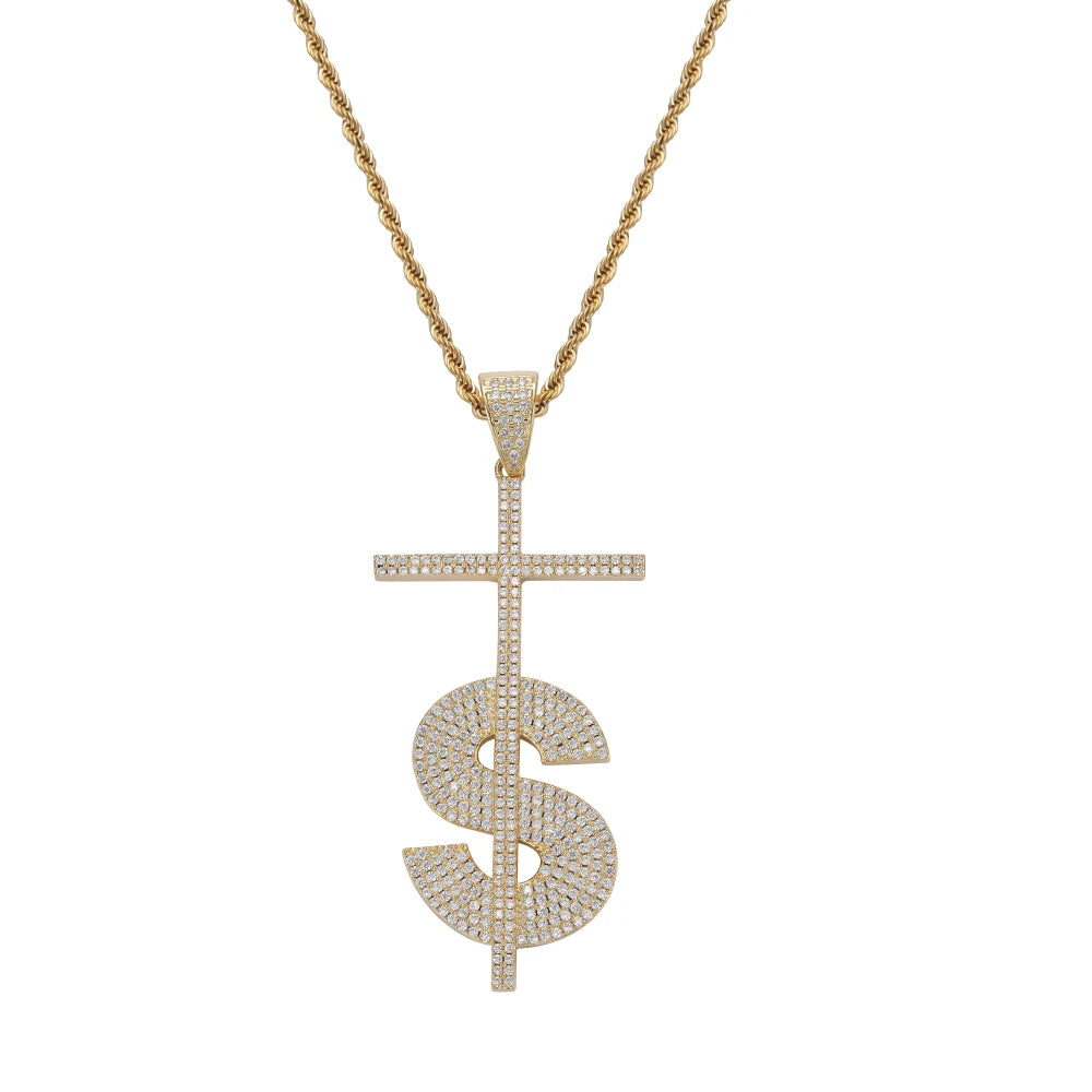 CN381  Hip Hop Pendant Micro Pave with CZ Stones Necklace Men Gift Jewelry