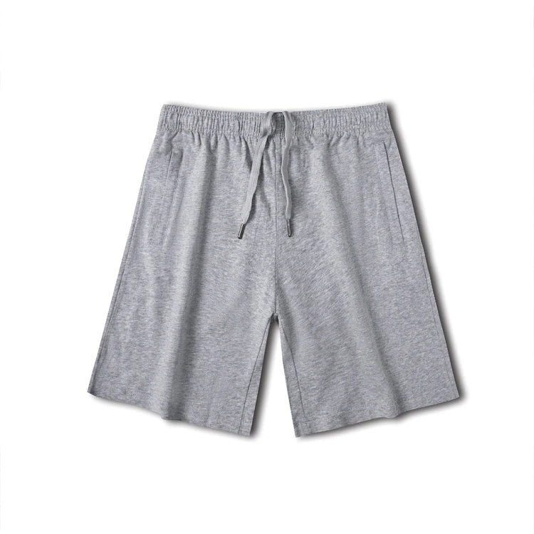 Men's 100% Cotton Workout Shorts Breathable Custom Printed Basketball Mid Waist Elastic Waist Pockets Eco-Friendly Casual