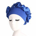 Luxury Solid Color Smooth Hair Round Beauty Satin Bonnet Sleep Cap Satin Bonnet