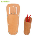 SUNSHINE Custom Genuine Leather Pliers Pouch Handmade Tool Leather Pruner Carrier with Clip Scabbard with Cowhide Belt Pocket