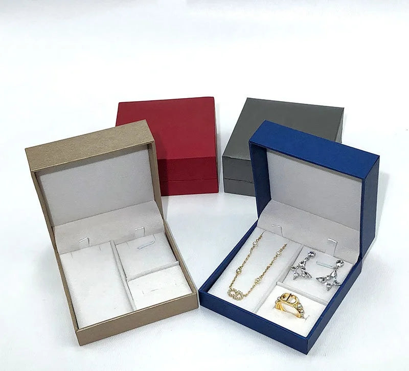 Luxury Jewelry Box Packaging Ring Boxes  Jewellery Display Necklace Custom Velvet Package