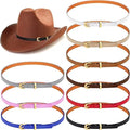 Wholesale Factory Custom Multi Colors Classic Style Smooth Surface Decorative Adjustable Pin Buckle PU Leather Hat Accessories
