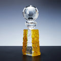 Factory Direct Sales Can Be Customized K9 Crystal Color Printing Sports Football Sandblasted Inside Carved Trophies