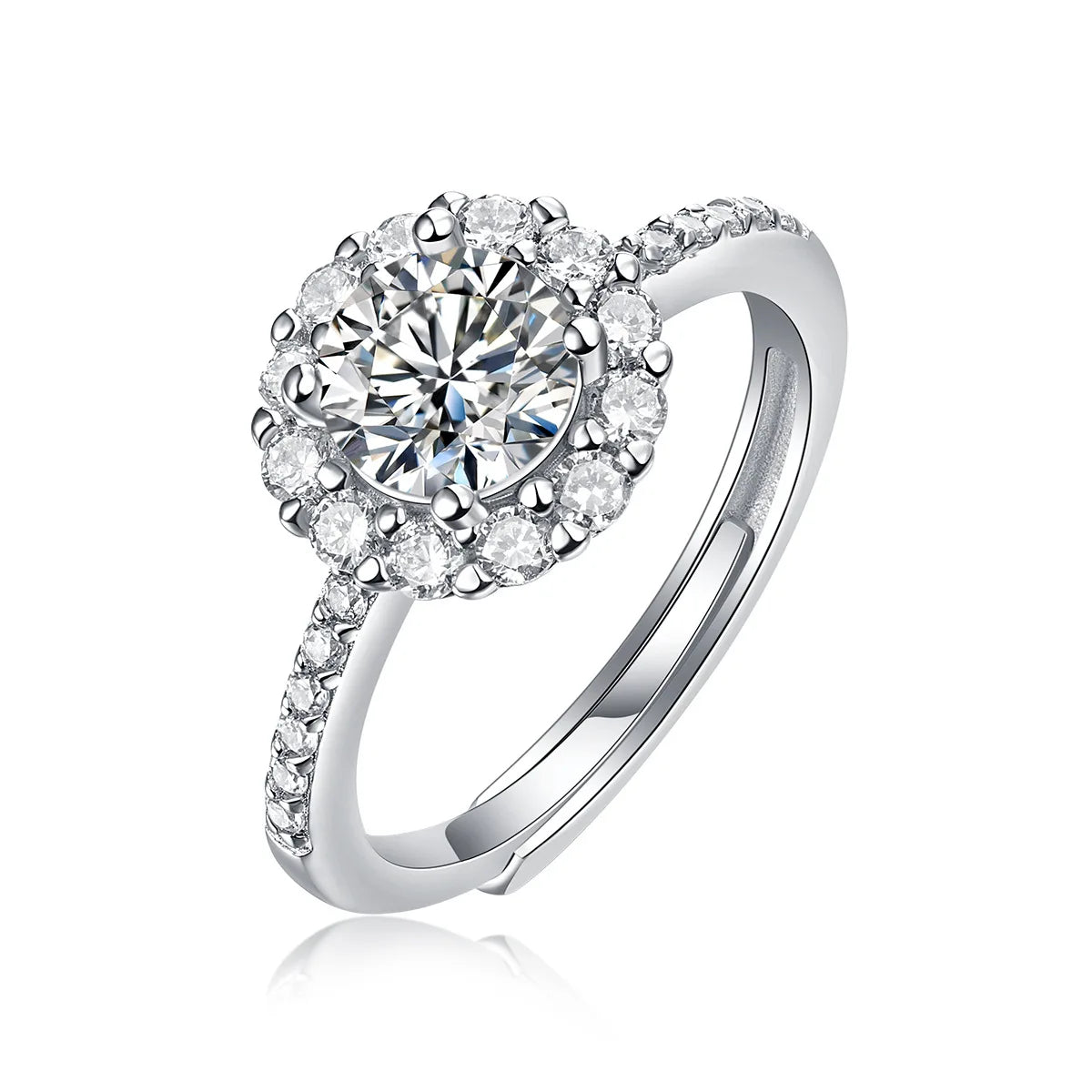 S925 Silver Moissanite Adjustable Proposal Rings Advanced Category with Premium Features