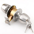 Roeasy Key Unlock Zinc Alloy Round Lock Stainless Steel Ball & Cylindrical Door Knob for Hotels Offices & Bathrooms
