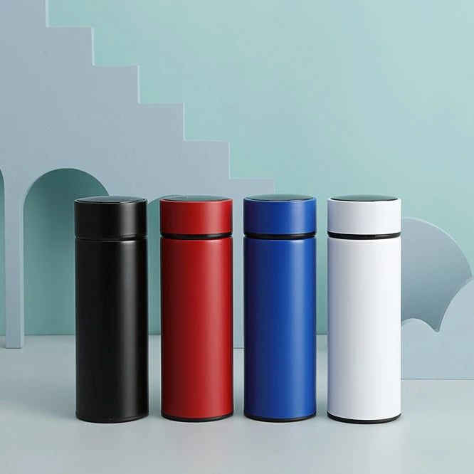 350ml Double Wall Stainless Steel Water Bottles Vacuum Insulated Flask Led Screen Touch Thermos with Temperature Display