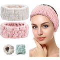 Customized Solid Color Elastic Princess Make up Headband Washing Face Women Spa Bow Facial Spa Headband