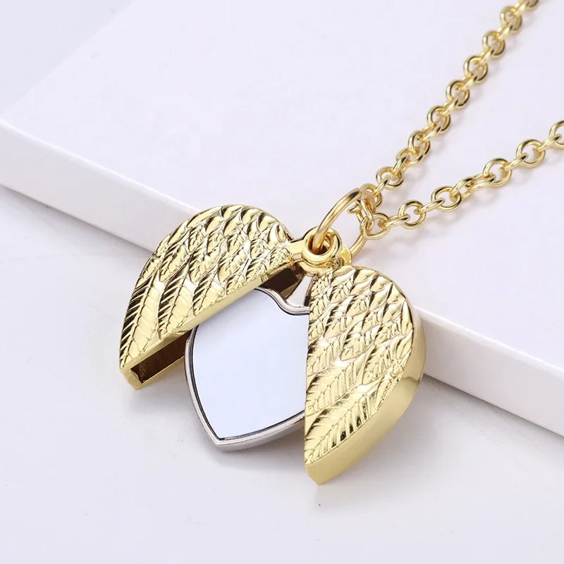 Home Decoration Sublimation Blanks Metal Pendant Locket Necklace Jewelry