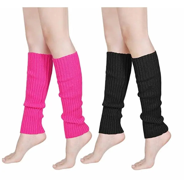 Party Dance Sports Yoga Accessories Women 80s Ribbed Leg Warmers Knitted Wool Crochet Long Boot Socks