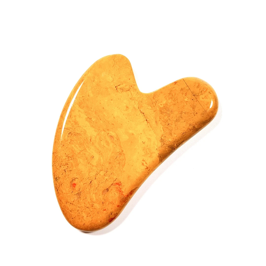 Huiying Arrival Heart Mookaite jasper Guasha Massage Stone Tools China Traditional