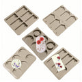 HY 6 Cavity Silicone Aromatherapy Tablets Molds Hanging Ornaments Wax Sachet Soap Molds