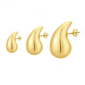 Stainless Steel Wholesale18k Gold Plated Tear Drop Designer Luxury Fashion Jewelry Teardrop Hoops Bottega Earrings Women