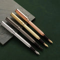 Christmas Gift Finance Office Vip High Grade Gold Silver Plated in Stock Carved F EF Medium Tip Metal Fountain Calligraphy Pens
