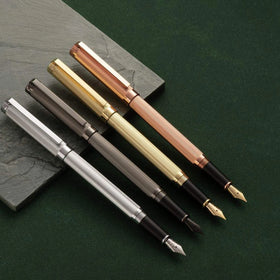 Christmas Gift Finance Office Vip High Grade Gold Silver Plated in Stock Carved F EF Medium Tip Metal Fountain Calligraphy Pens