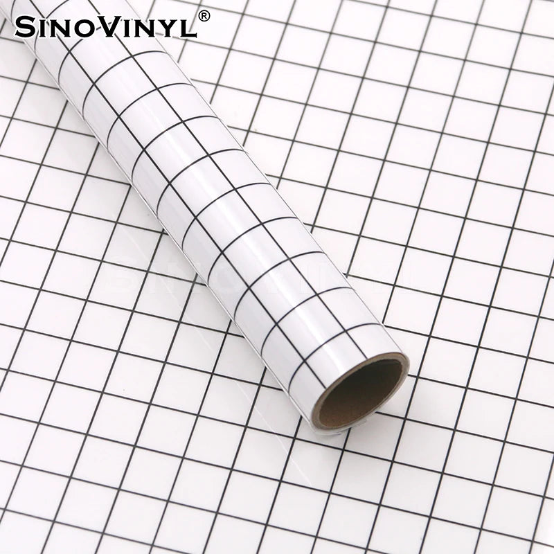 Poster Materials Clear Self Adhesive Transfer Vinyl PET Film with Measuring Grid
