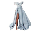 S-XL Chest Wrap Ruffled Evening Dress Mid Waist Solid Temperament Commuter Long Dress